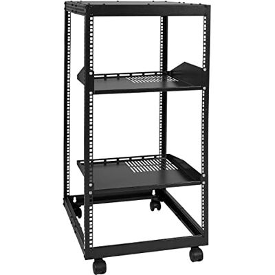 VEVOR Rack de serveur à cadre ouvert 20U, profondeur réglable de 38,1 à 101,6 cm, support de serveur réseau autonome ou mural, rack AV à 4 montants avec roulettes, peut contenir tous vos équipements VEVOR Rack de serveur à cadre ouvert 20U, profondeur réglable de 38,1 à 101,6 cm, support de serveur réseau autonome ou mural, rack AV à 4 montants avec roulettes, peut contenir tous vos équipements