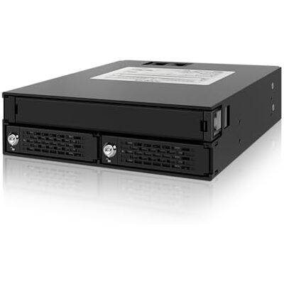 Icy Dock ToughArmor MB994IKO-3SB Rack amovible en métal pour 2 disques durs SATA/SAS 2,5" et 1 disque dur SATA Slim ODD 1 x 5,25" avec verrous de sécurité Icy Dock ToughArmor MB994IKO-3SB Rack amovible en métal pour 2 disques durs SATA/SAS 2,5" et 1 disque dur SATA Slim ODD 1 x 5,25" avec verrous de sécurité