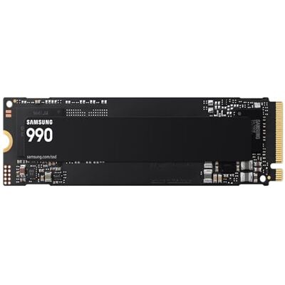 Samsung SSD 990, Disque dur interne M.2 NVMe SSD, 1 To, PCIe 4.0 x4 Stockage de données, NVMe 2.0, jusqu'à 7 150/6 450 Mo/s, vitesse de lecture/écriture, pour le travail Samsung SSD 990, Disque dur interne M.2 NVMe SSD, 1 To, PCIe 4.0 x4 Stockage de données, NVMe 2.0, jusqu'à 7 150/6 450 Mo/s, vitesse de lecture/écriture, pour le travail