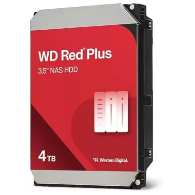 Western Digital WD Red Plus 4 To NAS Disque Dur Interne 3,5" 5400 RPM, SATA 6 Gb/s, CMR, Cache de 256 Mo Western Digital WD Red Plus 4 To NAS Disque Dur Interne 3,5" 5400 RPM, SATA 6 Gb/s, CMR, Cache de 256 Mo