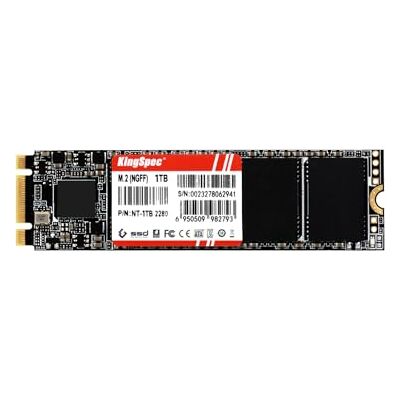 KingSpec SSD M.2 SATA III 2280 de 1 To, pas pour les emplacements NVMe KingSpec SSD M.2 SATA III 2280 de 1 To, pas pour les emplacements NVMe