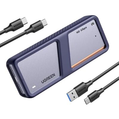 UGREEN Boîtier M.2 SSD NVMe 40 Gbps USB Adaptateur Disque Dur Externe PCIe Aluminium M2 2230 2242 2260 2280 Supporte Thunderbolt 3/ 4 Compatible avec iPhone 17 Pro Max Air Mac MacBook PC PS5 Xbox UGREEN Boîtier M.2 SSD NVMe 40 Gbps USB Adaptateur Disque Dur Externe PCIe Aluminium M2 2230 2242 2260 2280 Supporte Thunderbolt 3/ 4 Compatible avec iPhone 17 Pro Max Air Mac MacBook PC PS5 Xbox
