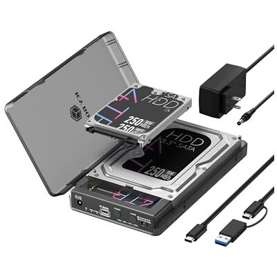 ICY BOX Spade Clone 3882 Kloon- & Docking Station voor M.2 NVMe SSD en 2,5"/3,5" SATA HDD/SSD, USB-C harde schijf Docking Station met USB 3.2 Gen 2 (10 Gbps), offline klonen, HotSwap, IB-3882MSCL-CU31 ICY BOX Spade Clone 3882 Kloon- & Docking Station voor M.2 NVMe SSD en 2,5"/3,5" SATA HDD/SSD, USB-C harde schijf Docking Station met USB 3.2 Gen 2 (10 Gbps), offline klonen, HotSwap, IB-3882MSCL-CU31
