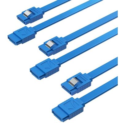 SABRENT Lot de 3 câbles SATA 6 Gbit/s, câble SATA 3, câble de données HDD SSD, câble droit SATA III à 7 broches avec loquet de verrouillage pour disques durs SATA HDD/SSD, CD et DVD, SATA I et II, 20 pouces, SABRENT Lot de 3 câbles SATA 6 Gbit/s, câble SATA 3, câble de données HDD SSD, câble droit SATA III à 7 broches avec loquet de verrouillage pour disques durs SATA HDD/SSD, CD et DVD, SATA I et II, 20 pouces,