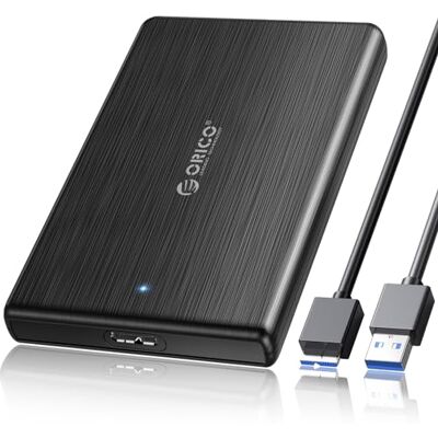 ORICO Boîtier Externe USB 3.0 Boitier Disque Dur 2,5" 7 mm et 9,5 mm HDD/SSD SATA III 6Gb/s UASP, sans Outil Noir ORICO Boîtier Externe USB 3.0 Boitier Disque Dur 2,5" 7 mm et 9,5 mm HDD/SSD SATA III 6Gb/s UASP, sans Outil Noir