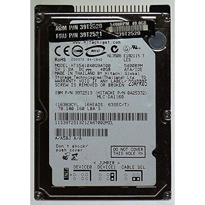 Hitachi 40 Go Notebook-HDD Travelstar Disque Dur IDE hts541040g9at00 id11843 Hitachi 40 Go Notebook-HDD Travelstar Disque Dur IDE hts541040g9at00 id11843