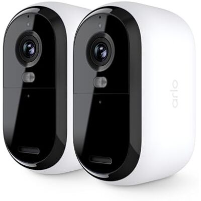 Arlo Essential VMC2250 Caméra de sécurité HD extérieure (2ème génération) – Lot de 2 – Vidéo HD 1080p, caméra sans fil extérieure et intérieure, projecteur intégré, vision nocturne couleur, Arlo Essential VMC2250 Caméra de sécurité HD extérieure (2ème génération) – Lot de 2 – Vidéo HD 1080p, caméra sans fil extérieure et intérieure, projecteur intégré, vision nocturne couleur,