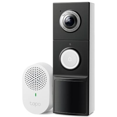 Tapo TP-Link D235 Caméra vidéo intelligente avec carillon, batterie ou filaire, vision nocturne couleur 2K 5 MP, pas de frais mensuels, vue ultra-large de la tête aux pieds à 180°, détection IA Tapo TP-Link D235 Caméra vidéo intelligente avec carillon, batterie ou filaire, vision nocturne couleur 2K 5 MP, pas de frais mensuels, vue ultra-large de la tête aux pieds à 180°, détection IA