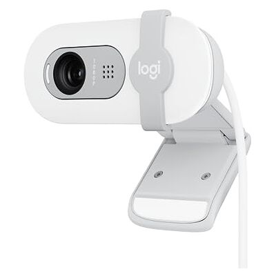 Logitech Brio 100 Webcam Full HD pour réunions et streaming, équilibrage automatique, microphone intégré, obturateur de confidentialité, USB-A, pour Microsoft Teams, Google Meet – Blanc Logitech Brio 100 Webcam Full HD pour réunions et streaming, équilibrage automatique, microphone intégré, obturateur de confidentialité, USB-A, pour Microsoft Teams, Google Meet – Blanc