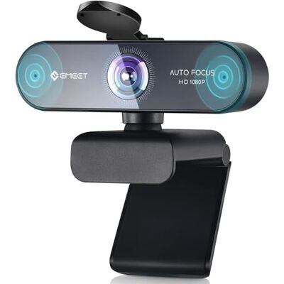 EMEET 1080P Webcam, Nova Webcam avec autofocus, Web Cam HD avec Grand Angle de 70° et 2 Microphones avec réduction du Bruit, Correction Automatique de la lumière, Camera pc pour Linux, Mac OS EMEET 1080P Webcam, Nova Webcam avec autofocus, Web Cam HD avec Grand Angle de 70° et 2 Microphones avec réduction du Bruit, Correction Automatique de la lumière, Camera pc pour Linux, Mac OS