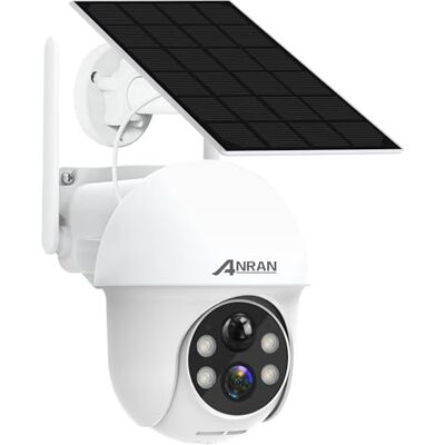 ANRAN Caméra de sécurité extérieure sans fil, caméra solaire d'extérieur 2K avec vue à 360°, sirène intelligente, projecteurs, vision nocturne en couleur, détection humaine PIR, contrôle de ANRAN Caméra de sécurité extérieure sans fil, caméra solaire d'extérieur 2K avec vue à 360°, sirène intelligente, projecteurs, vision nocturne en couleur, détection humaine PIR, contrôle de