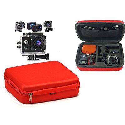 Navitech Rouge Protection Anti-Choc Housse étui de Rangement Compatible avec Campark 4k/1080p Action et Sport WiFi Caméra Double Ecran Ultra HD Navitech Rouge Protection Anti-Choc Housse étui de Rangement Compatible avec Campark 4k/1080p Action et Sport WiFi Caméra Double Ecran Ultra HD