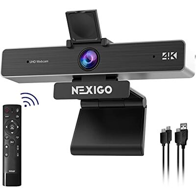 NexiGo Zoom certifié N950P (Gen 2) 4K Webcam avec télécommande, zoom numérique 5X, caméra Web Pro avec capteur de 8,5 MP et double microphone stéréo, pour zoom Skype MS Teams NexiGo Zoom certifié N950P (Gen 2) 4K Webcam avec télécommande, zoom numérique 5X, caméra Web Pro avec capteur de 8,5 MP et double microphone stéréo, pour zoom Skype MS Teams