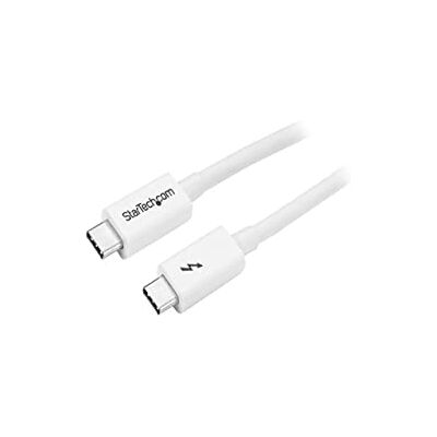 StarTech .com Câble Thunderbolt 3 de 1 m 20 Gb/s Compatible Thunderbolt, USB et DisplayPort Blanc (TBLT3MM1MW) StarTech .com Câble Thunderbolt 3 de 1 m 20 Gb/s Compatible Thunderbolt, USB et DisplayPort Blanc (TBLT3MM1MW)