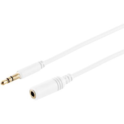 1aTTack.de 1 x 1,8 m Câble d'extension audio blanc 3,5 mm TRS Slim Contacts plaqués or Parfait pour les connexions auxiliaires 1aTTack.de 1 x 1,8 m Câble d'extension audio blanc 3,5 mm TRS Slim Contacts plaqués or Parfait pour les connexions auxiliaires