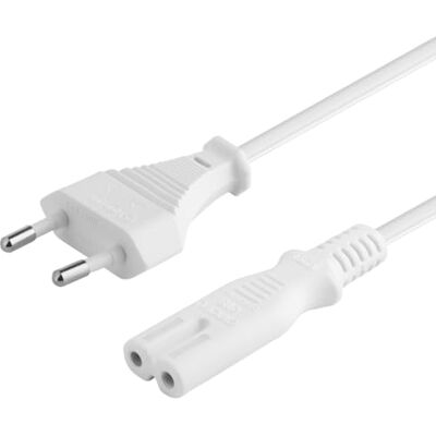 PremiumCord Câble d'alimentation blanc - 2m - Euro CEE 7/16 & C7 - Câble électrique PremiumCord Câble d'alimentation blanc - 2m - Euro CEE 7/16 & C7 - Câble électrique