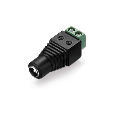 conecto , adaptateur de connecteur baril, adaptateur basse tension, prise baril 5,5 x 2,1 mm vers bornier bipolaire, noir conecto , adaptateur de connecteur baril, adaptateur basse tension, prise baril 5,5 x 2,1 mm vers bornier bipolaire, noir