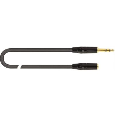 QUIK LOK – JUST J63J63F-2 Câble adaptateur jack 6.3 mâle femelle, longueur 2 m, connecteurs audio, série Just, couleur noire QUIK LOK – JUST J63J63F-2 Câble adaptateur jack 6.3 mâle femelle, longueur 2 m, connecteurs audio, série Just, couleur noire