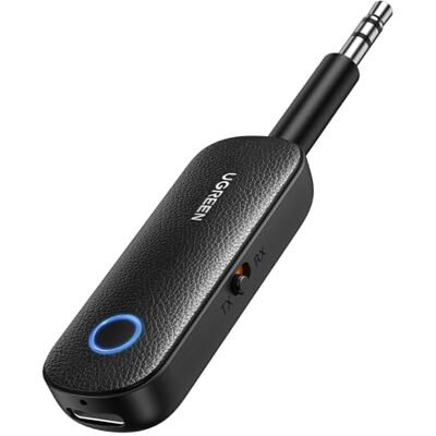 UGREEN Bluetooth 5.4 Émetteur Récepteur 2 en 1 Adaptateur Bluetooth Jack TX RX Microphone Supporte 2 Connexions Compatible avec Voiture Avion Chaîne HiFi Casque Enceinte Haut Parleur Amplificateur UGREEN Bluetooth 5.4 Émetteur Récepteur 2 en 1 Adaptateur Bluetooth Jack TX RX Microphone Supporte 2 Connexions Compatible avec Voiture Avion Chaîne HiFi Casque Enceinte Haut Parleur Amplificateur