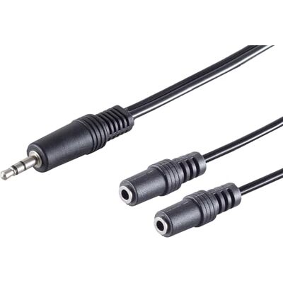 1aTTack.de 5 x 0,2 m Noir Fiche jack 3,5 mm vers 2 prises jack 3,5 mm Câble adaptateur répartiteur audio moulé Parfait pour casque, haut-parleur HiFi 1aTTack.de 5 x 0,2 m Noir Fiche jack 3,5 mm vers 2 prises jack 3,5 mm Câble adaptateur répartiteur audio moulé Parfait pour casque, haut-parleur HiFi