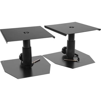 Plugger Studio MS2 Mini Support de Table Enceintes de Monitoring Studio, Sono, Home Cinema ou HiFi, Noir. Pieds métallique réglables en Hauteur 230 à 290mm. Enceinte jusqu'à 25kg. Vendu par Paire. Plugger Studio MS2 Mini Support de Table Enceintes de Monitoring Studio, Sono, Home Cinema ou HiFi, Noir. Pieds métallique réglables en Hauteur 230 à 290mm. Enceinte jusqu'à 25kg. Vendu par Paire.