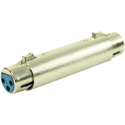 Plugger Adaptateur XLR femelle 3b/femelle 3b Noir Plugger Adaptateur XLR femelle 3b/femelle 3b Noir