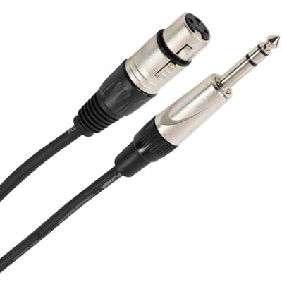 Plugger , câble audio symétrique XLR femelle/Jack stéréo TRS mâle 6,35mm. Ampli, basse, guitare, haut-parleur, appareil DJ, synthé, carte son et autres. Longueur 3 mètres. Qualité Professionnelle. Plugger , câble audio symétrique XLR femelle/Jack stéréo TRS mâle 6,35mm. Ampli, basse, guitare, haut-parleur, appareil DJ, synthé, carte son et autres. Longueur 3 mètres. Qualité Professionnelle.