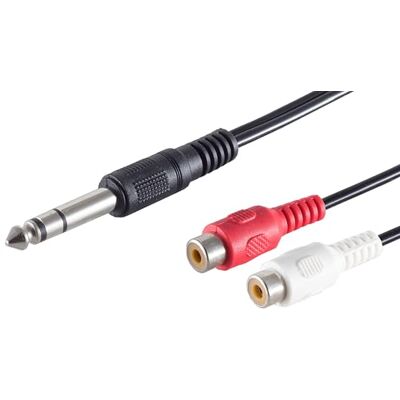 1aTTack.de 5 x 0,2 m Fiche jack noire 6,3 mm vers 2 x RCA femelles Connecteurs moulés Contacts nickelés Idéal pour les systèmes Hi-Fi et les applications audio 1aTTack.de 5 x 0,2 m Fiche jack noire 6,3 mm vers 2 x RCA femelles Connecteurs moulés Contacts nickelés Idéal pour les systèmes Hi-Fi et les applications audio