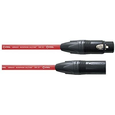 Câble microphone Cordial - 10m Rouge XLR - Fabriqué en Allemagne Câble microphone Cordial - 10m Rouge XLR - Fabriqué en Allemagne
