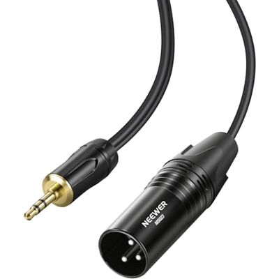 NEEWER Câble audio 3,5 mm vers XLR, mâle à mâle avec connecteur TRS AUX 1/8" pour téléphone, tablette, ordinateur portable, enregistreur vocal, lecteur MP3 mixeur, haut-parleur préampli, pas pour NEEWER Câble audio 3,5 mm vers XLR, mâle à mâle avec connecteur TRS AUX 1/8" pour téléphone, tablette, ordinateur portable, enregistreur vocal, lecteur MP3 mixeur, haut-parleur préampli, pas pour