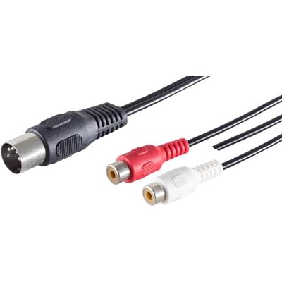 1aTTack.de 1 fiche DIN 5 broches vers 2 prises RCA femelles/stéréo + masse Câble adaptateur audio de qualité supérieure Connecteurs moulés Contacts nickelés Parfait pour les installations de 1aTTack.de 1 fiche DIN 5 broches vers 2 prises RCA femelles/stéréo + masse Câble adaptateur audio de qualité supérieure Connecteurs moulés Contacts nickelés Parfait pour les installations de