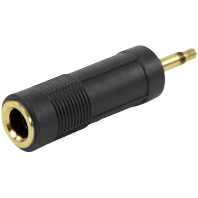 Plugger Adaptateur Jack femelle/mini mâle mono Noir PLUADAPJFMMMMEAS Plugger Adaptateur Jack femelle/mini mâle mono Noir PLUADAPJFMMMMEAS