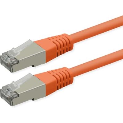Roline Câble patch Cat.6 (Class E), PoE, S/FTP (PiMF), orange, 2 m Roline Câble patch Cat.6 (Class E), PoE, S/FTP (PiMF), orange, 2 m