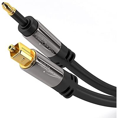 KabelDirekt – Câble audio optique Mini-TOSLINK – 1m Mini-TOSLINK à TOSLINK, câble numérique/optique, S/PDIF pour barres de son, systèmes stéréo/amplis, Hi-Fi KabelDirekt – Câble audio optique Mini-TOSLINK – 1m Mini-TOSLINK à TOSLINK, câble numérique/optique, S/PDIF pour barres de son, systèmes stéréo/amplis, Hi-Fi
