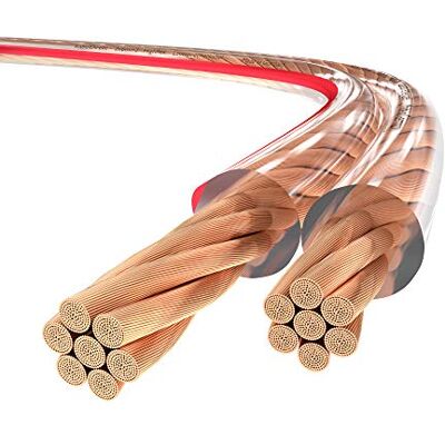 KabelDirekt – Câble d'enceinte en cuivre pur & câble – 15m, 2×6mm² Pour haut-parleurs Hifi et systèmes de son surround, cuivre pur, avec marques de polarité KabelDirekt – Câble d'enceinte en cuivre pur & câble – 15m, 2×6mm² Pour haut-parleurs Hifi et systèmes de son surround, cuivre pur, avec marques de polarité