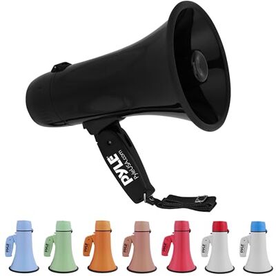 Pyle Haut-Parleur Mégaphone Portable avec Sirène Mégaphone Porte-Voix Compact et Fonctionnant sur Piles avec Puissance de 20 Watts, Microphone, 2 Modes, Sonorisation PA et Poignée Pliante Pyle Haut-Parleur Mégaphone Portable avec Sirène Mégaphone Porte-Voix Compact et Fonctionnant sur Piles avec Puissance de 20 Watts, Microphone, 2 Modes, Sonorisation PA et Poignée Pliante