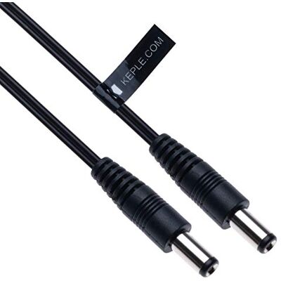Keple Câble d'extension DC Alimentation DC avec prise 2,1 mm / 5,5 mm Connexion 1 m Adaptateur de câble d'alimentation CCTV compatible avec caméra de sécurité CCTV, caméra IP, DVR autonome, bande LED (noir) Keple Câble d'extension DC Alimentation DC avec prise 2,1 mm / 5,5 mm Connexion 1 m Adaptateur de câble d'alimentation CCTV compatible avec caméra de sécurité CCTV, caméra IP, DVR autonome, bande LED (noir)