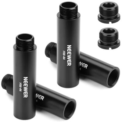 NEEWER HW-44 Lot de 6 accessoires d'extension de support de microphone en alliage d'aluminium Support de microphone Tube tampon Prise mâle 5/8" vers filetage femelle 3/8" Adaptateur de montage pour NEEWER HW-44 Lot de 6 accessoires d'extension de support de microphone en alliage d'aluminium Support de microphone Tube tampon Prise mâle 5/8" vers filetage femelle 3/8" Adaptateur de montage pour