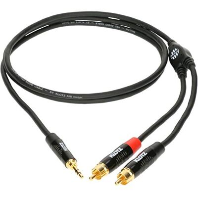 Klotz Fiche jack 3,5" stéréo / 2 RCA 1,5 m KY7-150 Klotz Fiche jack 3,5" stéréo / 2 RCA 1,5 m KY7-150