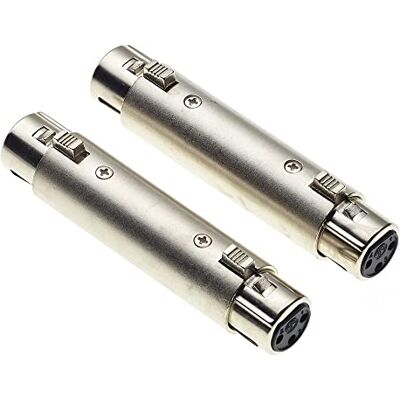 Keple Adaptateur XLR Femelle à Femelle, connecteur à 3 Broches, changeur de Genre, Adaptateur de Ligne Micro, Paquet de 2 Keple Adaptateur XLR Femelle à Femelle, connecteur à 3 Broches, changeur de Genre, Adaptateur de Ligne Micro, Paquet de 2