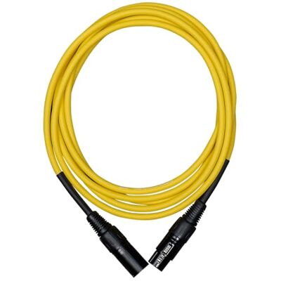 CASCHA Câble de microphone standard (XLR), jaune, 3 m CASCHA Câble de microphone standard (XLR), jaune, 3 m