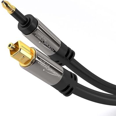 KabelDirekt – Câble audio optique Mini-TOSLINK – 0,5m Mini-TOSLINK à TOSLINK, câble numérique/optique, S/PDIF pour barres de son, systèmes stéréo/amplis, Hi-Fi KabelDirekt – Câble audio optique Mini-TOSLINK – 0,5m Mini-TOSLINK à TOSLINK, câble numérique/optique, S/PDIF pour barres de son, systèmes stéréo/amplis, Hi-Fi