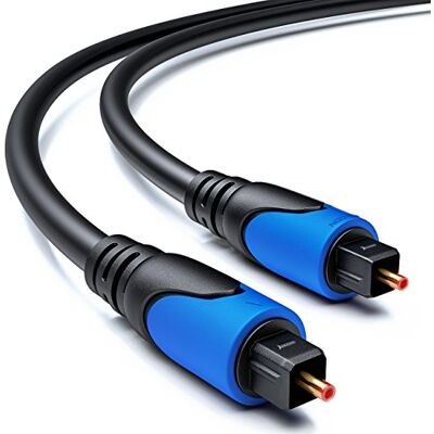 deleyCON 2m Câble Audio Numérique Optique SPDIF 2x Prise Toslink Câble Numérique Câble Audio LWL Câble Numérique à Fibres Optiques deleyCON 2m Câble Audio Numérique Optique SPDIF 2x Prise Toslink Câble Numérique Câble Audio LWL Câble Numérique à Fibres Optiques