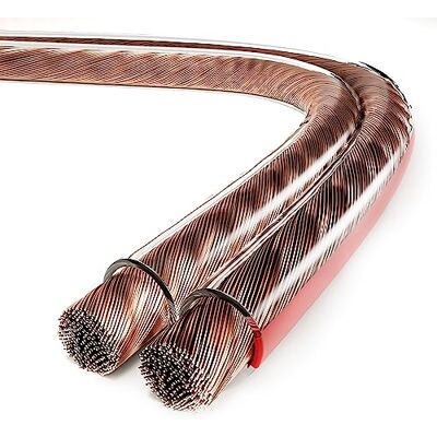 conecto Câble de haut-parleur CCA 2 x 1,50 mm² 20 m Câble audio avec marquage de polarité Pour haut-parleurs HiFi et caisson de basses Transparent conecto Câble de haut-parleur CCA 2 x 1,50 mm² 20 m Câble audio avec marquage de polarité Pour haut-parleurs HiFi et caisson de basses Transparent