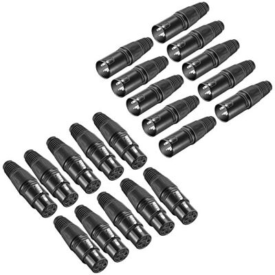 NEEWER Micro Serpent Connecteur de Chargeur à 3 Broches XLR 20pcs Prise Audio de Connecteur Microphone avec Câble de Chargeur 10 Connecteurs Mâles et 10 Femelles, en Alliage de Zinc NEEWER Micro Serpent Connecteur de Chargeur à 3 Broches XLR 20pcs Prise Audio de Connecteur Microphone avec Câble de Chargeur 10 Connecteurs Mâles et 10 Femelles, en Alliage de Zinc