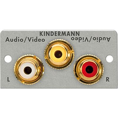 Kindermann 7444000430 Adaptateur vidéo/audio RCA (3 x RC), 50 x 50 mm, raccord à souder noir Kindermann 7444000430 Adaptateur vidéo/audio RCA (3 x RC), 50 x 50 mm, raccord à souder noir