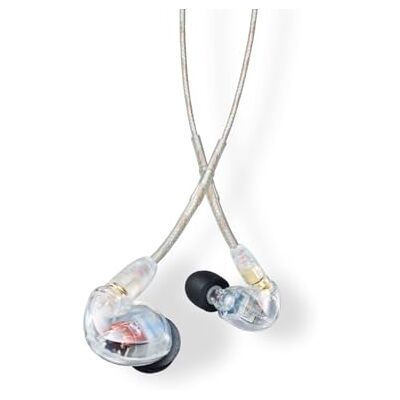 Shure SE425-CL-EFS Écouteurs professionnels avec câble sur l'oreille, isolation phonique avec deux micro-transducteurs haute définition, son naturel précis, câble transparent de 35 mm Shure SE425-CL-EFS Écouteurs professionnels avec câble sur l'oreille, isolation phonique avec deux micro-transducteurs haute définition, son naturel précis, câble transparent de 35 mm
