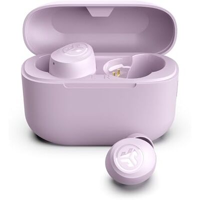 JLab Go Air Pop+ Écouteurs intra-auriculaires sans fil, écouteurs Bluetooth, 35 heures de lecture, écouteurs Bluetooth avec microphone, étui de charge USB-C, double connexion, son EQ3, lilas JLab Go Air Pop+ Écouteurs intra-auriculaires sans fil, écouteurs Bluetooth, 35 heures de lecture, écouteurs Bluetooth avec microphone, étui de charge USB-C, double connexion, son EQ3, lilas