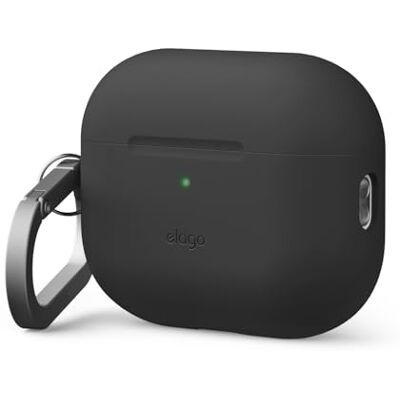 elago Coque en Silicone avec Mousqueton pour AirPods Pro 3 Coque Silicone Premium avec Mousqueton, Compatible avec la Charge sans Fil, Résistant aux Chocs, Protection Complète (Noir) elago Coque en Silicone avec Mousqueton pour AirPods Pro 3 Coque Silicone Premium avec Mousqueton, Compatible avec la Charge sans Fil, Résistant aux Chocs, Protection Complète (Noir)