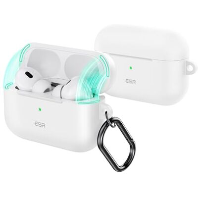 ESR Coque pour AirPods Pro (2023/2022/2019, 2e/1ère génération), compatible avec les étuis AirPods Pro 2e génération (câble USB-C/Lightning), couvercle à verrouillage magnétique, protection complète ESR Coque pour AirPods Pro (2023/2022/2019, 2e/1ère génération), compatible avec les étuis AirPods Pro 2e génération (câble USB-C/Lightning), couvercle à verrouillage magnétique, protection complète